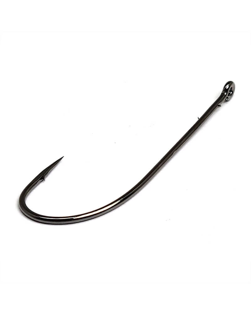 Gamakatsu Worm Offset Shank O'Shaughnessy Bend Hooks NS Black 4 Gamakatsu Worm Offset Shank O'Shaughnessy Bend Hooks NS Black