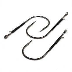 Gamakatsu Heavy Cover Worm With Tin Keeper Hooks NS Black