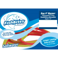 Fishbites Longer Lasting Bag O' Worms Soft Baits Lures