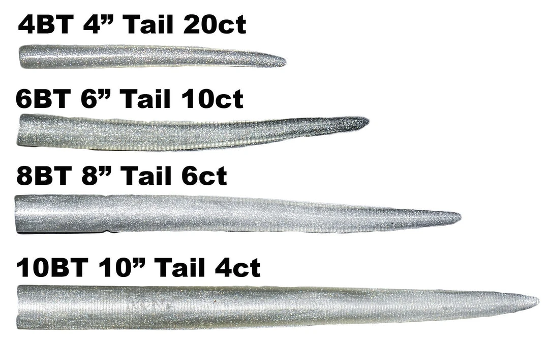 Lures RonZ Replacement Tails 4 Lures RonZ Replacement Tails