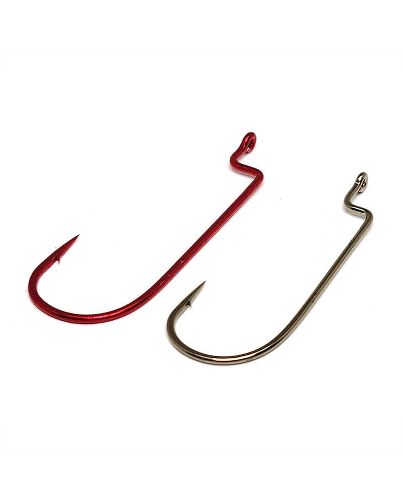 Gamakatsu Worm Offset Shank Round Bend Hooks Bronze Terminal Tackle 4 Gamakatsu Worm Offset Shank Round Bend Hooks Bronze Terminal Tackle