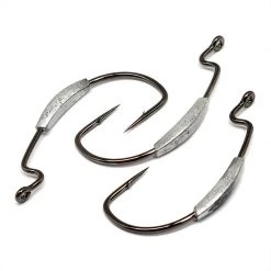 Terminal Tackle Gamakatsu Worm Superline Extra Wide Gap (EWG) Weighted Hooks NS Black
