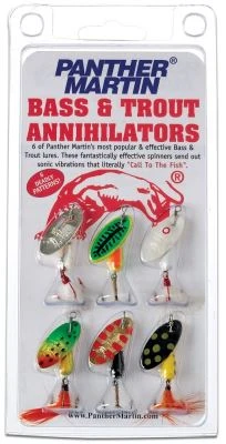 Lures Panther Martin Bass & Trout Annihilators 6 Pack Inline Spinners