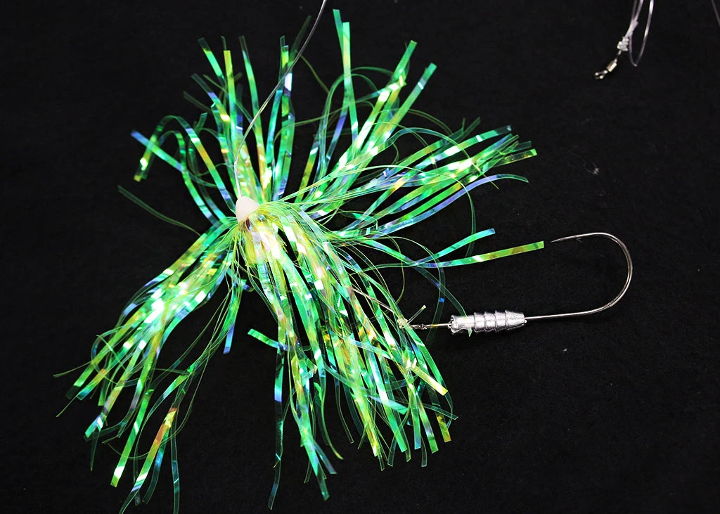 Terminal Tackle Jigging World Hi-Lo Flasher Rigs With Weighted Grub Holder Hooks 5 Terminal Tackle Jigging World Hi-Lo Flasher Rigs With Weighted Grub Holder Hooks