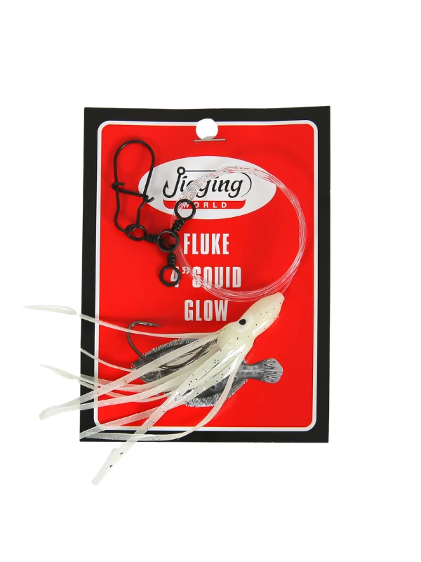 Terminal Tackle Jigging World Fluke Rigs With 4" Squid 6 Terminal Tackle Jigging World Fluke Rigs With 4" Squid