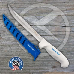 Accessories Dexter Russell SG142-8TEEG 8" Sofgrip Tiger Edge Scalloped Knives With Edge Guards