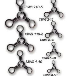 Terminal Tackle Tsunami Pro Three Way Swivels 6 Terminal Tackle Tsunami Pro Three Way Swivels