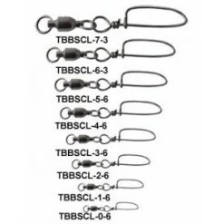 Tsunami TBBSCL Ball Swearing Swivels With Coastlock Snap Terminal Tackle