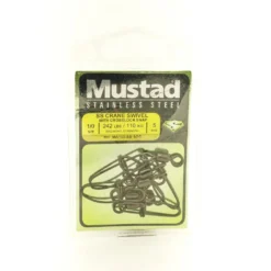 Terminal Tackle Mustad MA103-SS Crane Stainless Steel Swivels With Crosslock Snaps