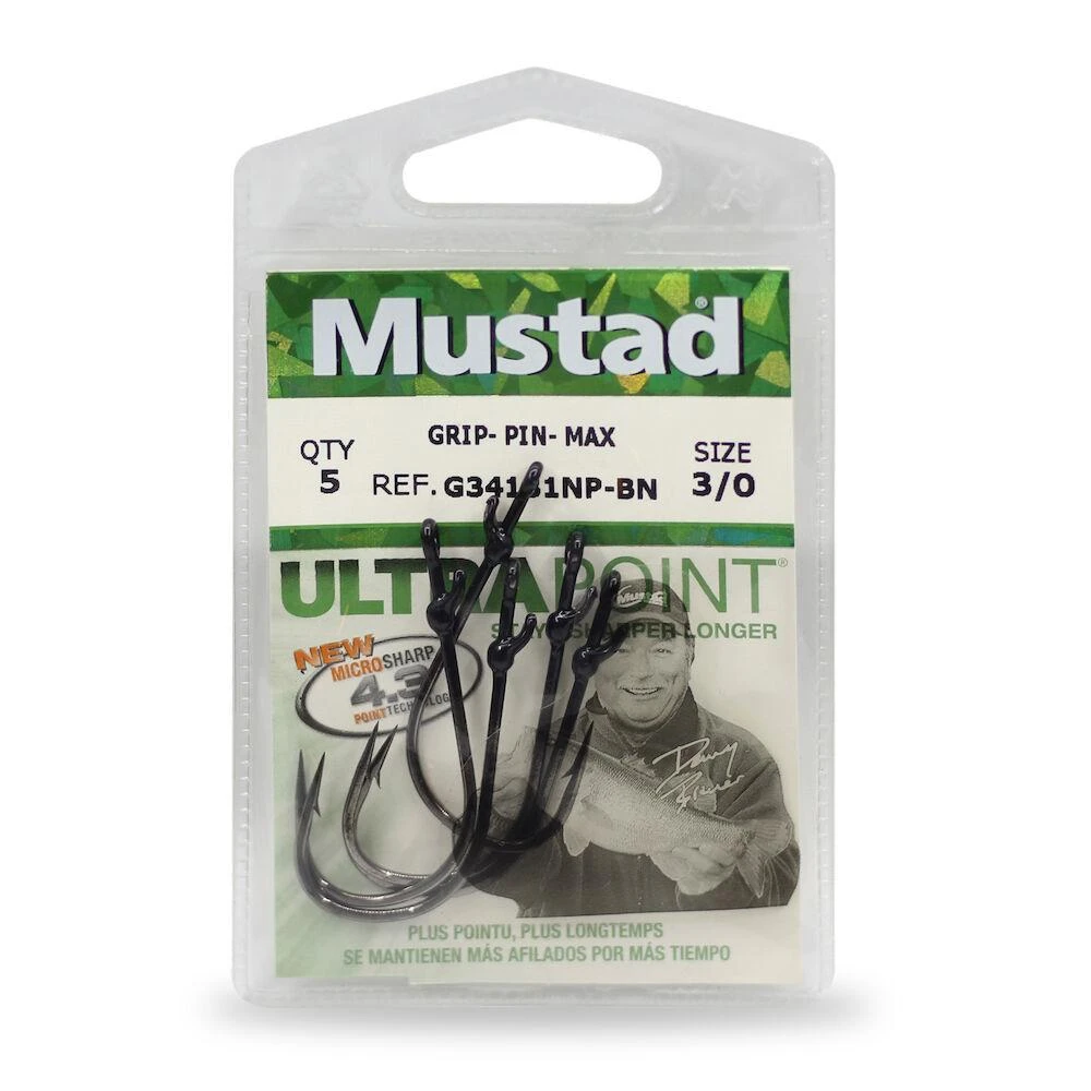 Terminal Tackle Mustad G34131NP-BN Grip-Pin Max Hooks 5 Terminal Tackle Mustad G34131NP-BN Grip-Pin Max Hooks