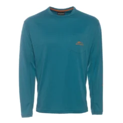 Apparel Grundens Fish Head Performance Long Sleeve Shirt - Tidal Blue