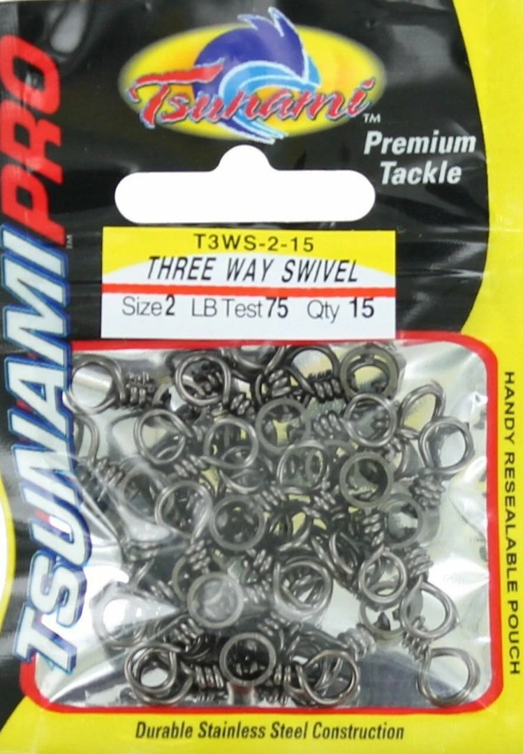 Terminal Tackle Tsunami Pro Three Way Swivels 5 Terminal Tackle Tsunami Pro Three Way Swivels